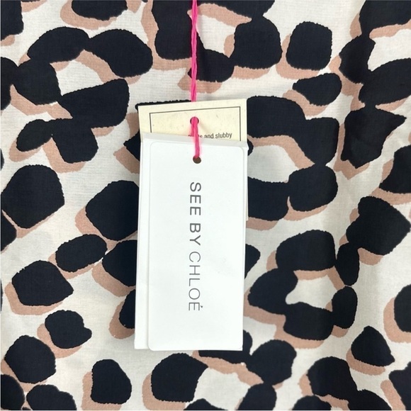 See By Chloe Silk Printed Balloon Sleeve Dress - Picture 5 of 9